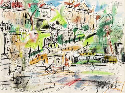 Gen Paul (1895-1975), "Place Neuve, Genève", 1957,...