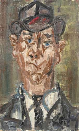 Gen Paul (1895-1975), "Portrait d`homme (au chapeau)&qu...