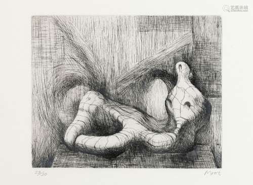 Henry Moore (1898-1986), "Reclining Figure Piranesi Bac...