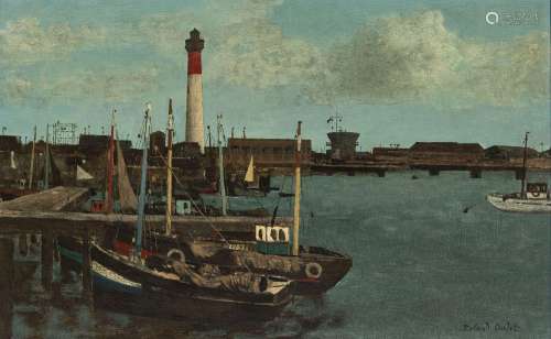 Roland Oudot (1897-1981), "Le phare de Ouistream",...