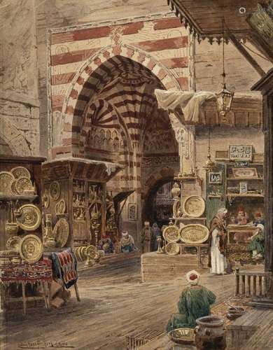 Ludwig Hans Fischer (1848-1915), "Cairo", aquarell...