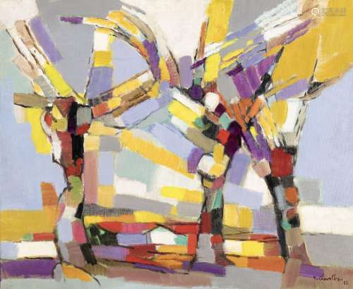 Jean Chevolleau (1924-1996), "Les 3 arbres", 1962,...