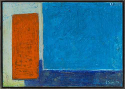 Walter Mafli (1915-2017), Composition abstraite, 2014, craie...