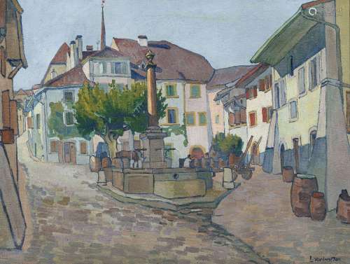 Louis Vonlanthen (1889-1937), Dent de Broc, Gruyère, huile s...