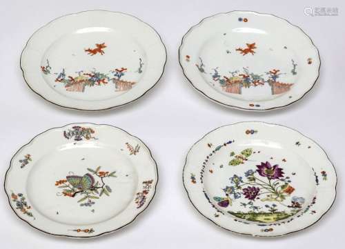 Four plates - Meissen, mid-18th century
