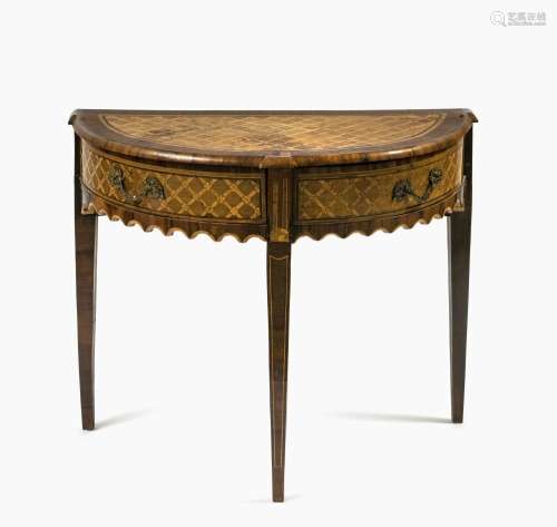 A demilune console table - Netherlands, circa 1800