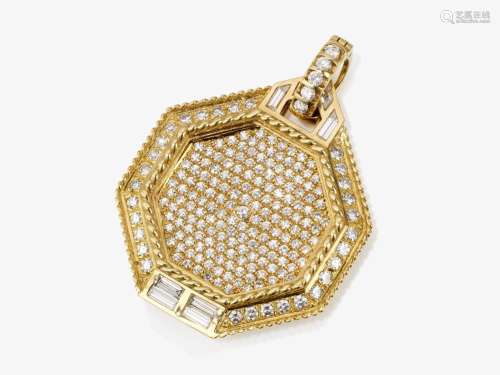A pendant with diamonds
