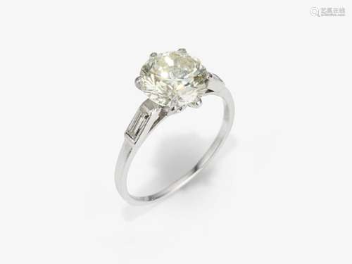 An eternity brilliant-cut diamond ring with a historic trans...