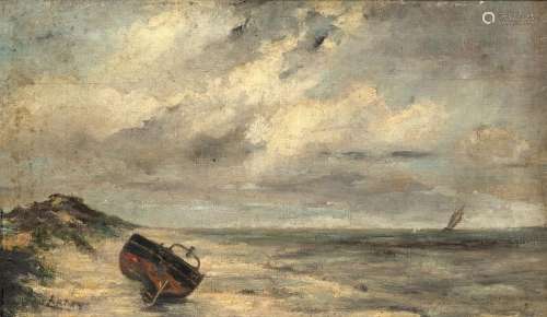 Attribué à Louis ARTAN (1837-1890)//R//Barques de pêcheurs//...