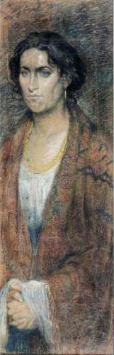 Victor HAGEMAN (1868-1938)//R//Portrait de femme//R//Pastel ...