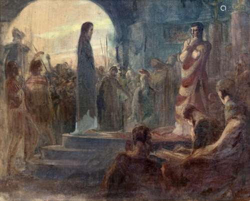 Anto CARTE (1886-1954)//R//Confrontation du Christ à Pilate/...