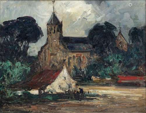 Armand G. G. JAMAR (1870-1946)//R//La vieille église de Knoc...