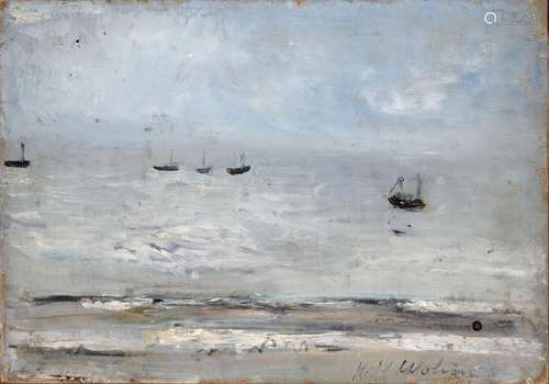 Henri Victor WOLVENS (1896-1977)//R//Bateau de pêche en mer ...