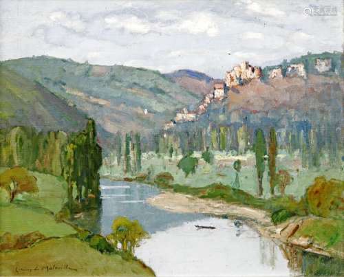 Lucien DE MALEVILLE (1881-1964)//R//La Dordogne devant Caste...