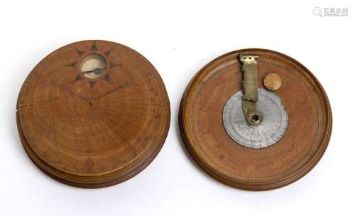 Portable sundial with night watch and compass - Italy, 17th ...