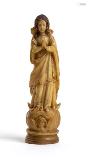 Indo-Portuguese bone carving of the Virgin of the Immaculate...