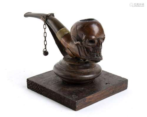 "Memento Mori", Italian wooden skull pipe - Genoa ...