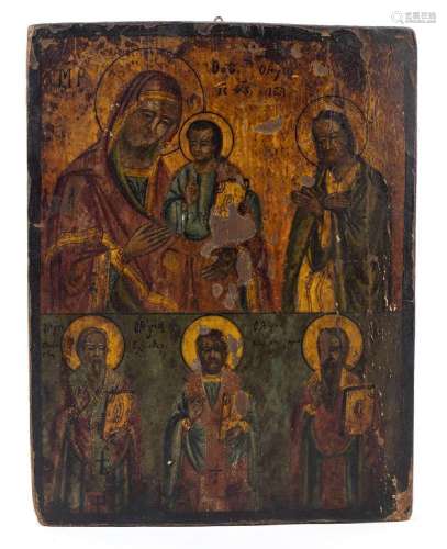 Russian icon of the Our Lady of Smolensk - 19th century