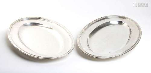 Pair of Italian silver trays - Turin 1814-1824