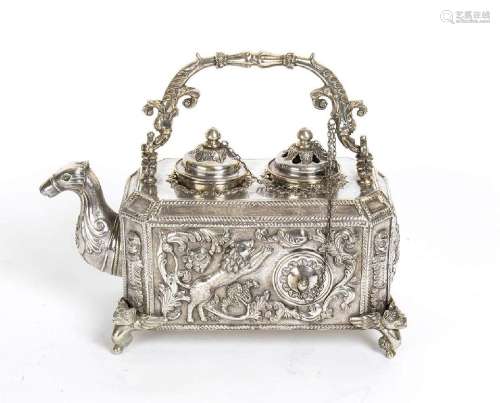 Peruvian silver incense burner pourer - early 20th century