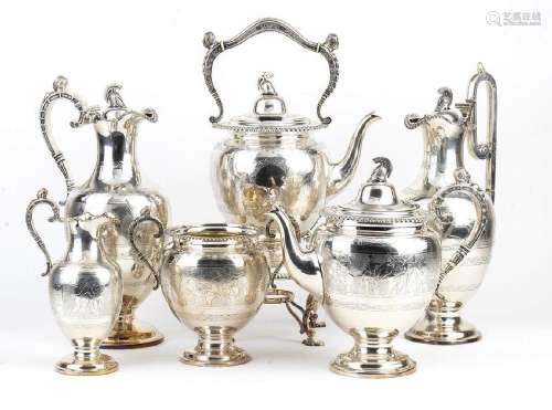 English Victorian sterling silver tea service - London 1869 ...