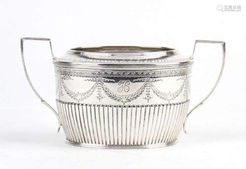 English Victorian sterling silver Sugar Basket - London 1883...