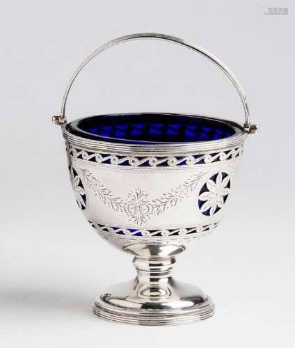 English Edwardian sterling silver basket - Birmingham 1916, ...