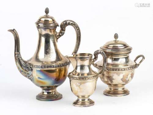 French sterling silver coffee service - Paris early 20th cen...