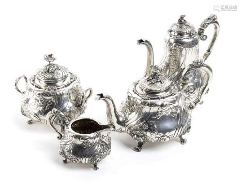 Viennese silver tea and coffe service - Austria-Hungary 1872...