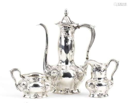 American Art Nouveau sterling silver coffee service - ALVIN ...