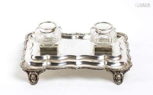 English sterling silver inkwell - London 1911, mark of CARRI...
