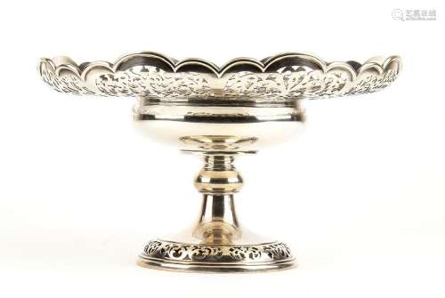 English sterling silver tazza - London 1913, mark of WAKELY ...