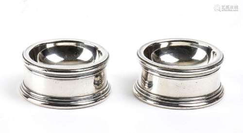 A pair of Italian sterling  silver salt cellars - BULGARI