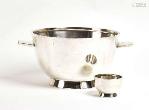 Alpacca ice bowl and cup -- 1950s, GIO PONTI, prod. FRATELLI...