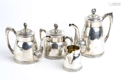Russian Art Deco silver tea and coffee service - Moscow 1908...