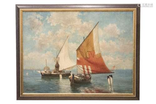 Georg Sommer zugeschrieben Segelschiffe auf dem Meer | Georg...