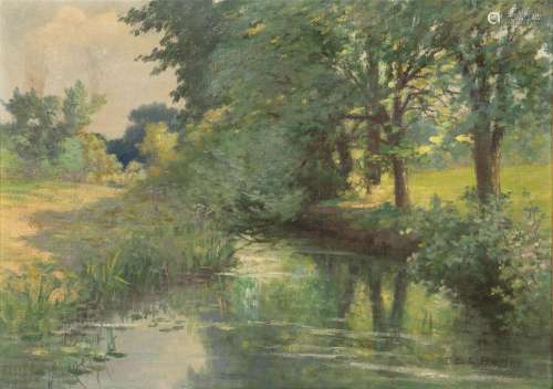Clarence La Verne Butler (American, 1850-1924), Pond Scene