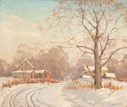 George Andrew Mock (American, 1886-1958), Winter in Indiana