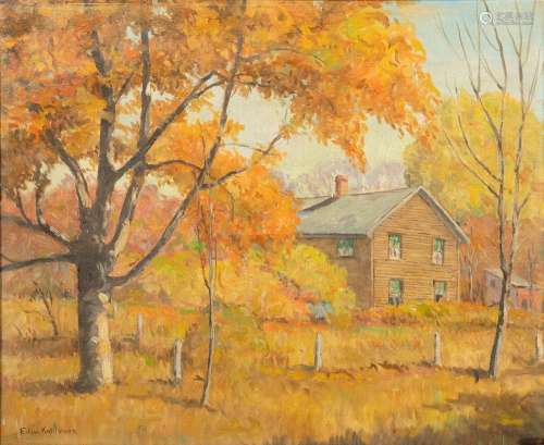 Edward Kulmann (American, 1883-1973), Autumnal Cabin