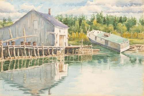 R. Hall Burriss (American, 1892- 1991), Florida Dock