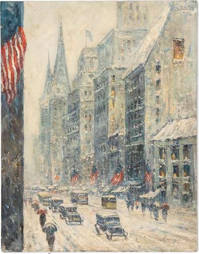 Ashcan School (early 20th century), Winter Street in New Yor...