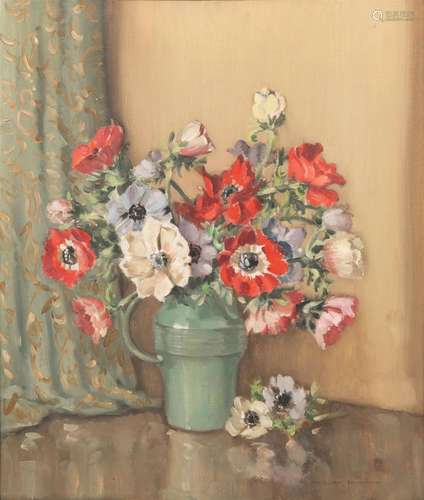 William Johnston (Scottish, 1893-1974), Still Life of Flower...