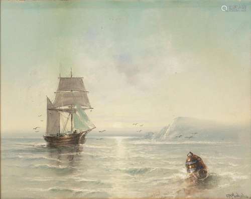 Catherine Maude Nichols (British, 1847-1927) A Sailing Ship,...