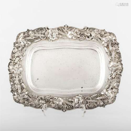 An American sterling silver tray