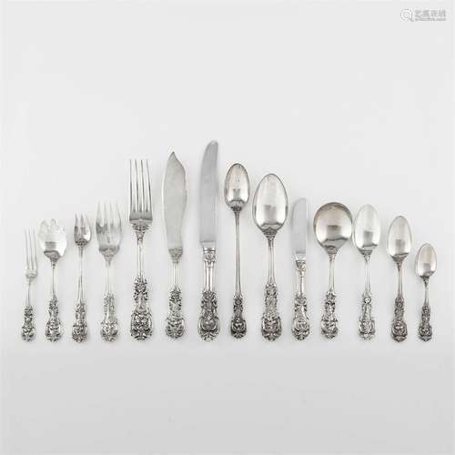 An American sterling silver sixteen-piece flatware service f...