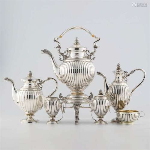 An Argentine five-piece sterling silver tea and coffee servi...