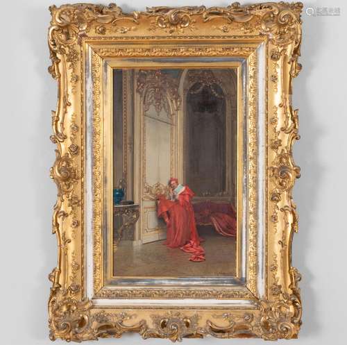 Jean Georges Vibert (1840-1902): Top Secret: Two Cardinals i...