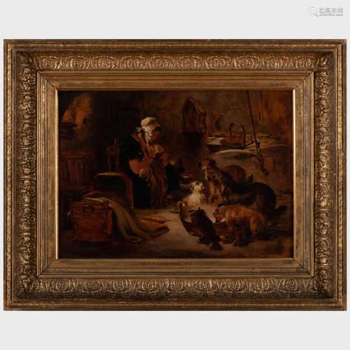 Attributed to Sir Edward Landseer (1802-1877): Nursing Mothe...