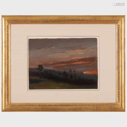 Attributed to Albert Bierstadt (1830-1902): Extensive Misty ...