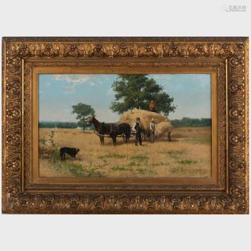 Frank Russell Green (1856-1949): Haying in August